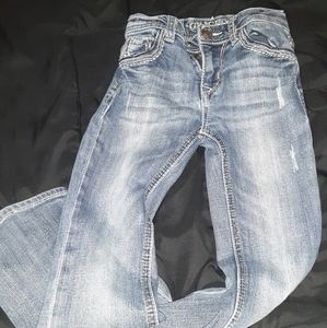 Gently used girls western jeans